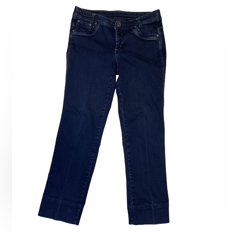 Kuhl Born Jeans Straight Leg Dark Blue Stretch‎ Denim 6 Comfy Gorpcore Outdoor